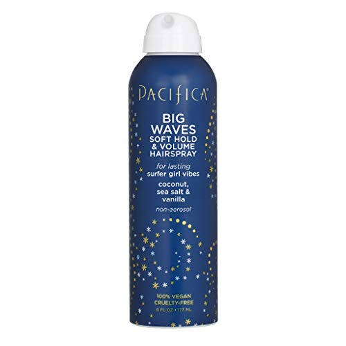 Pacifica Coconut Sea Salt Vanilla Hairspray - Soft Hold & Volume, Vegan, Non-Aerosol - 6.3oz