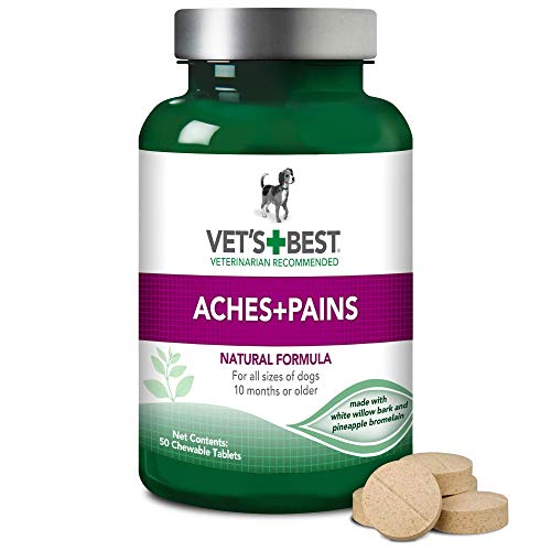 Vet’s Best Aches + Pains Dog Supplement - Relieves Discomfort, NASC Quality - 50 Chewable Tablets