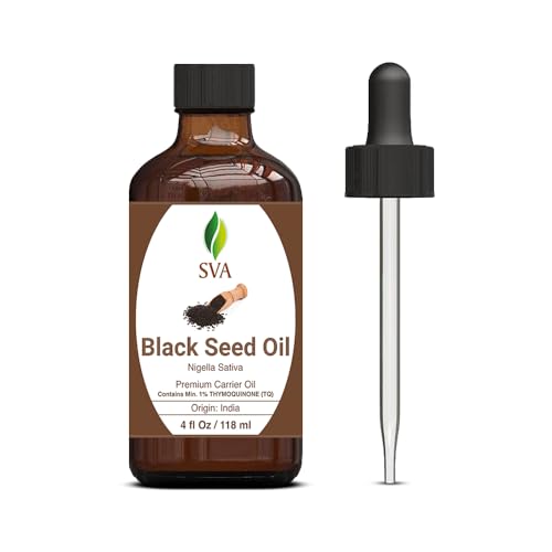 SVA Black Seed Oil - Nourishing Hair & Skin Treatment, 100% Natural, 4 Fl Oz with Dropper