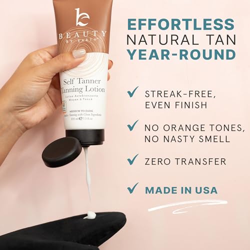 Self Tanner Kit - Natural Glow, Non-Toxic Formula, Includes Glove & Mitt - USA Made