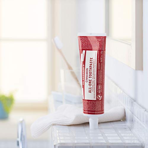 Dr. Bronner’s All-One Toothpaste - Natural Whitening, Vegan, Fluoride-Free - Cinnamon, 5oz, 3-Pack