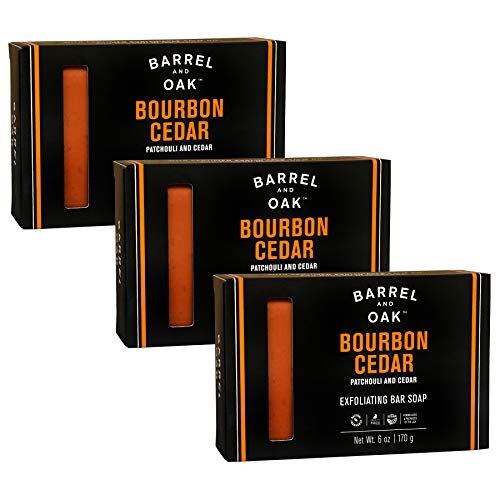 Barrel and Oak Exfoliating Bar Soap - Deep Cleans Pores, Natural Ingredients - 6 oz, 3-Pack