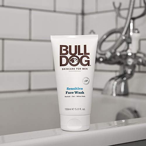 BULLDOG Men's Grooming Sensitive Face Wash - Clear Skin, Fragrance-Free, Natural Ingredients - 5oz