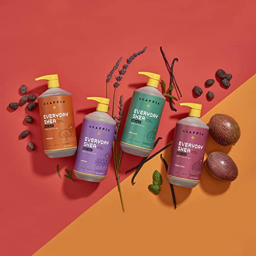 Alaffia EveryDay Shea Shampoo & Conditioner Set - Nourishing, Lavender Scent, 16 Fl Oz Each