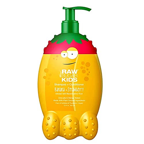 RAW SUGAR Kids' 2-in-1 Shampoo & Body Wash - Vegan, Sulfate & Paraben Free - 12 Fl Oz