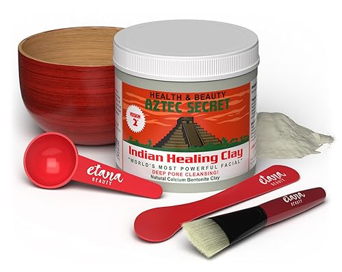 Etana Clay Face Mask Kit - Deep Pore Cleansing, Natural Ingredients, Accessories Included