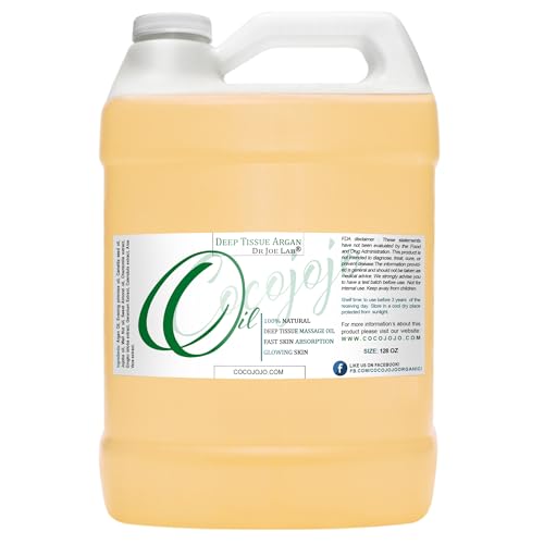 Cocojojo Deep Tissue Massage Oil - Nourishing Argan & Jojoba Blend for Skin & Hair - 1 Gallon