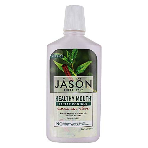 Jason Healthy Mouth Tartar Control Mouthwash - Freshens Breath, Natural Ingredients - 16 Oz