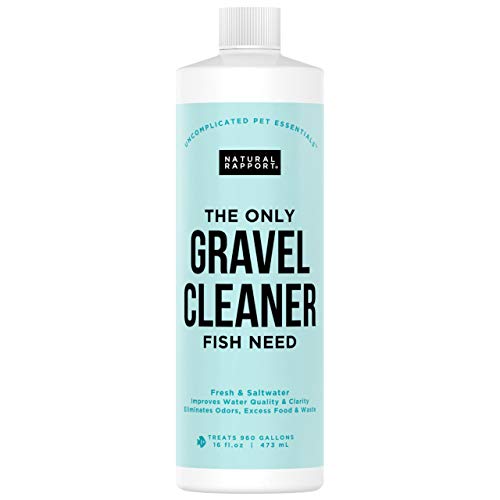Aquarium Gravel Cleaner - Natural Bacteria for Waste Reduction, Improves Water Quality - 16 fl oz