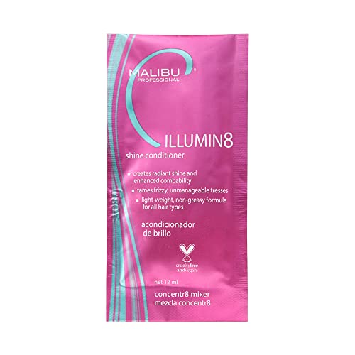 Malibu C ILLUMIN8 Shine Conditioner - Nourishing Shine & Manageability, Vegan - 1 Packet