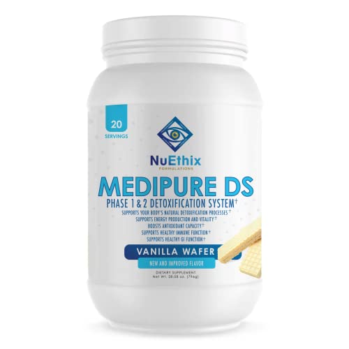 NuEthix Medipure DS Detox Supplement - Supports Natural Detox, Vanilla Wafer, 20 Servings