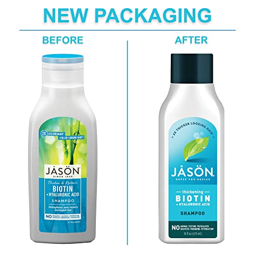 Jason Restorative Biotin Shampoo - Strengthens & Moisturizes, Natural Ingredients - 16oz