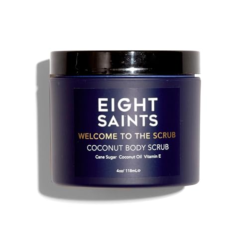 Eight Saints Coconut Body Scrub - Exfoliates & Moisturizes, Natural Ingredients - 4oz