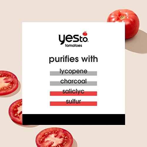 Yes To Tomatoes Detoxifying Charcoal Face Mask - 99% Natural, Paraben-Free - 1oz Jar