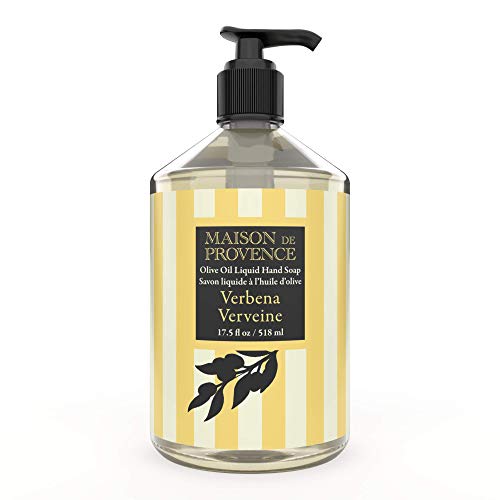 Olivia Care Liquid Hand Soap - Moisturizing with Organic Olive Oil, Germ-Fighting - Verbena, 17.5oz