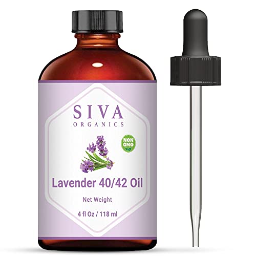 Siva Lavender Essential Oil 40/42 - 100% Natural, Aromatherapy & Skincare - 4 Fl Oz