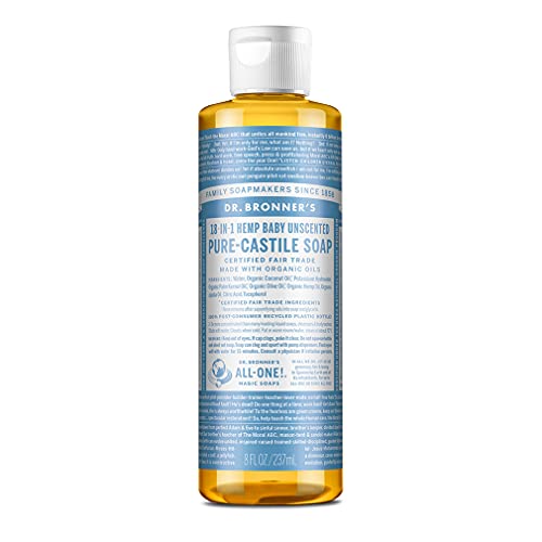 Dr. Bronner's Pure-Castile Liquid Soap - Organic, Non-GMO, for Sensitive Skin - 8oz