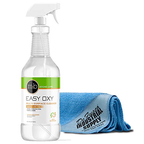 Easy Oxy Multi-Surface Cleaner - Powerful Hydrogen Peroxide, Biodegradable - 32oz & Cloth Bundle