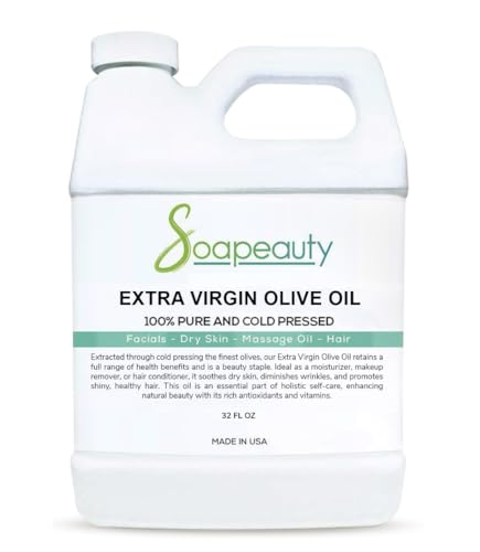 Soapeauty Extra Virgin Olive Oil - Nourishing Moisturizer for Skin & Hair, 100% Pure - 32 Fl Oz