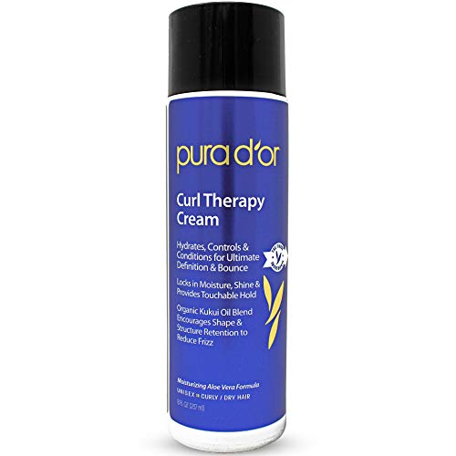 PURA D'OR Curl Therapy Hair Care Set - Hydrates & Defines Curls, Gentle Formula - 8oz