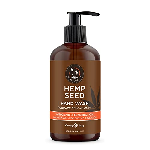 Earthly Body Hemp Seed Hand Wash - Cleans & Moisturizes with Aloe & Orange Peel - 8 fl oz
