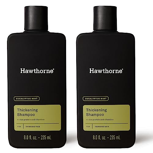 Hawthorne Men's Thickening Shampoo - Strengthens Thinning Hair, Mint & Eucalyptus - 8 fl. oz. 2-Pack