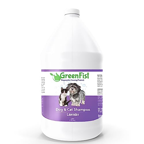 GreenFist Pet Shampoo for Dogs & Cats - Intense Cleaning, Lavender Scent, 1 Gallon