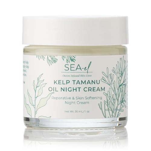 Sea-El Kelp Tamanu Oil Night Cream - Hydrating, Youthful Glow, Vegan - 1 oz