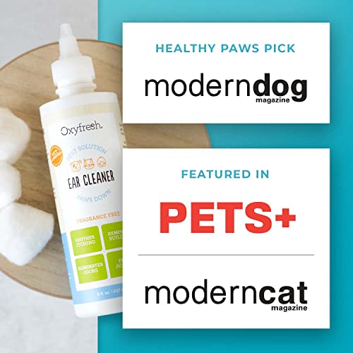 Oxyfresh Dog Ear Cleaner - Relieves Itchy Ears, Non-Toxic Formula - 8oz