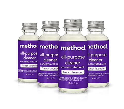Method All-Purpose Cleaner - Plant-Based, Cuts Grease, Cruelty-Free - 4 Recyclable 1oz Refills