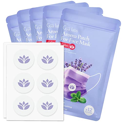 Gya Labs Lavender Aroma Stickers - Refreshing Breath & Calming Aroma - 60 Patches
