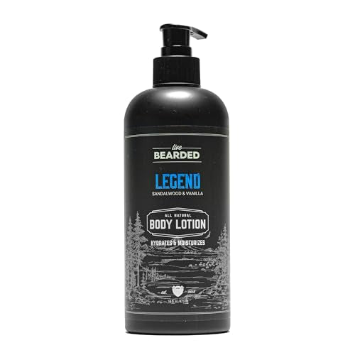 Live Bearded Men's Body Lotion - All-Natural Hydrating Formula with Aloe, Coconut & Avocado - 16oz