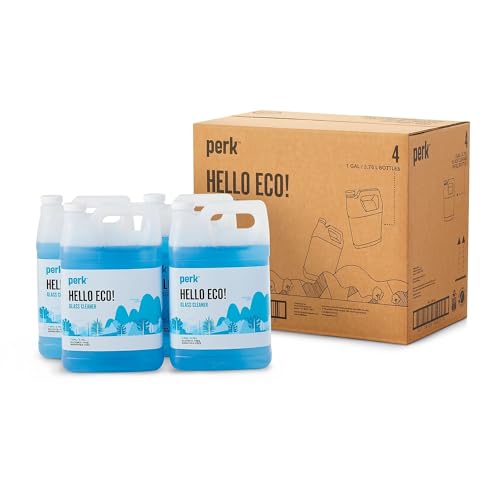 Sustainable Earth Glass Cleaner - Quick & Easy Cleaning, Alcohol & Ammonia Free - 1 Gallon (4/Ct)