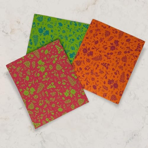 Bee's Wrap Swedish Dish Cloths - Durable, Compostable, Assorted Patterns - Set of 6