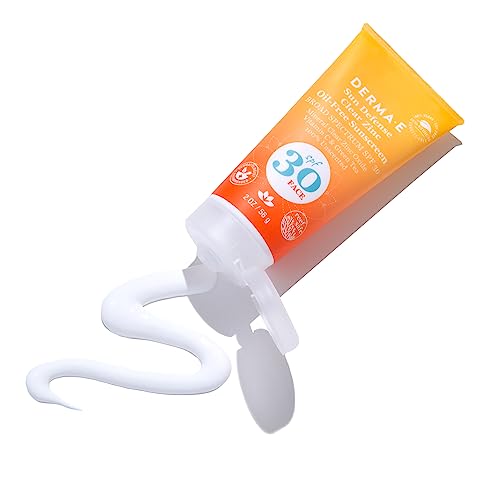 DERMA E Mineral Sunscreen SPF 30 - Oil-Free, Hypoallergenic Clear Zinc Protection - 2 Oz