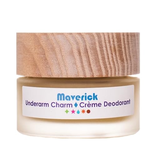 Living Libations Organic Maverick Deodorant - Neutralizes Odors, Vegan, 1oz Cream