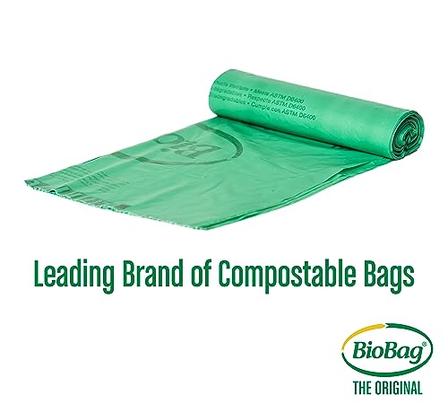 BioBag 7-Gallon Compost Bag - Non-GMO Verified, Certified Compostable - Green, Durable Design