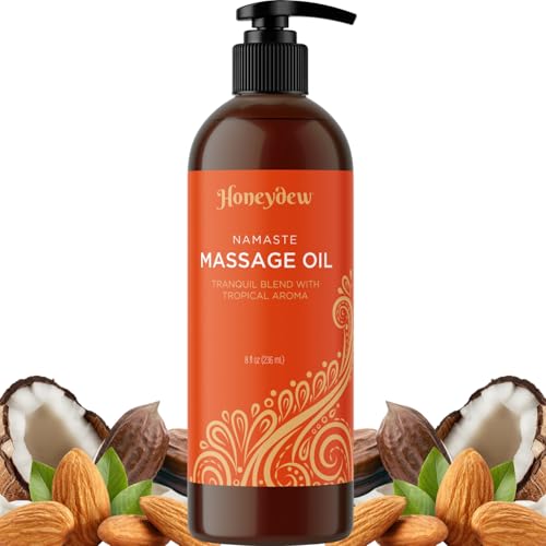 Tropical Massage Oil for Couples - Moisturizing Jojoba & Almond, Therapeutic Grade - 8oz
