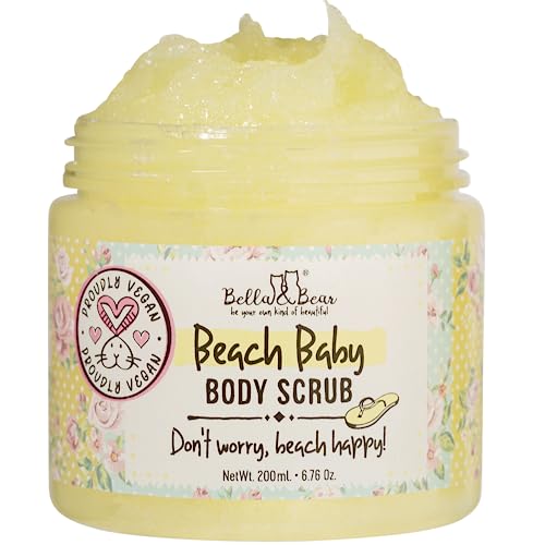 Bella & Bear Body Scrub - Gentle Exfoliation, Moisturizing Formula, Refreshing Scent - 10oz