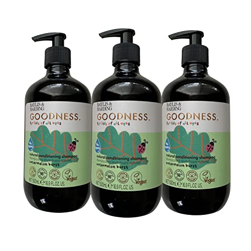 Baylis & Harding Kids Shampoo & Body Wash - Allergen-Free, Tear-Free, Vegan - 16.9oz, Pack of 3