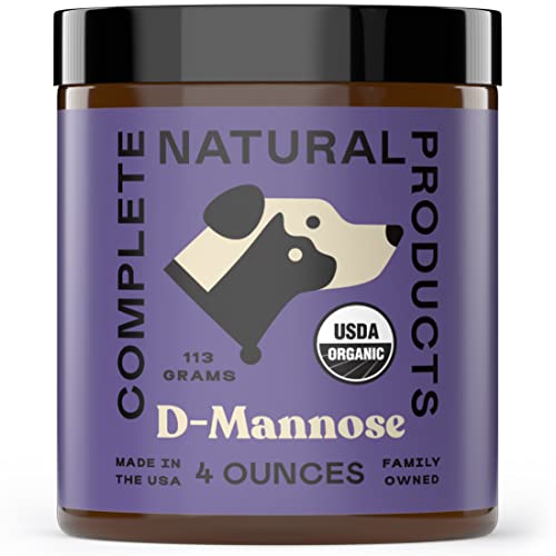 Complete Natural Products Organic D-Mannose Powder for Pets - Supports Urinary Health - 4oz