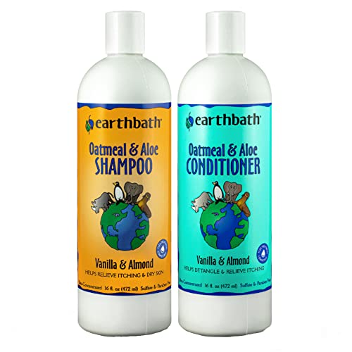 earthbath Oatmeal & Aloe Dog Shampoo - Itchy Skin Relief, Natural Ingredients - 16oz