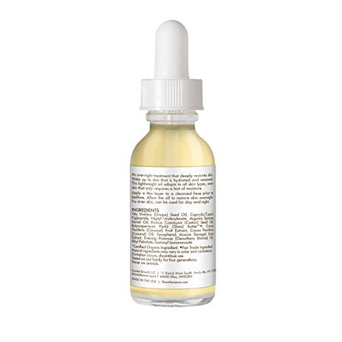 SheaMoisture Overnight Face Oil - Daily Hydration, Fair Trade Ingredients - 1 oz