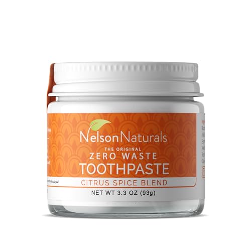 Nelson Naturals Fluoride-Free Toothpaste - Alkalizing, Dentist Clean Feel, Plastic-Free Jar - 3.3oz