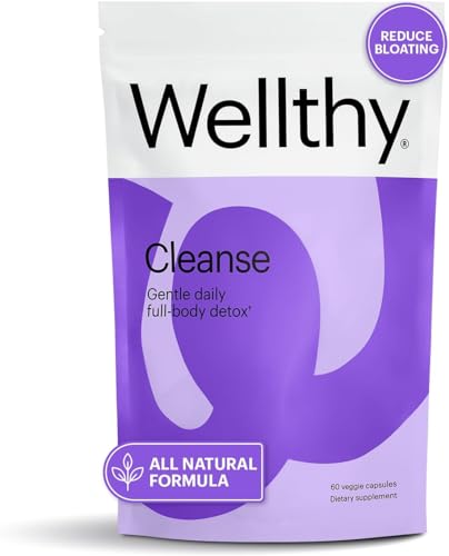 Wellthy Full Body Detox & Immune Support - Digestive Health, Gut Cleanse, 30-Day Supply