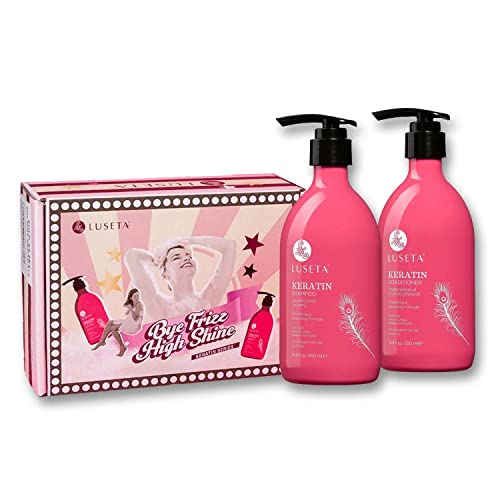 Luseta Keratin Shampoo & Conditioner Set - Hydrating, Nourishing, Color Safe - 16.9oz