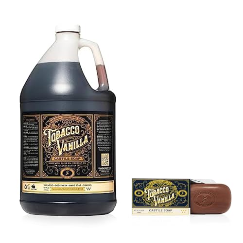 Castile Soap Body Wash - Moisturizing, Long-Lasting Scent, Vegan Formula - Tobacco Vanilla, 16oz