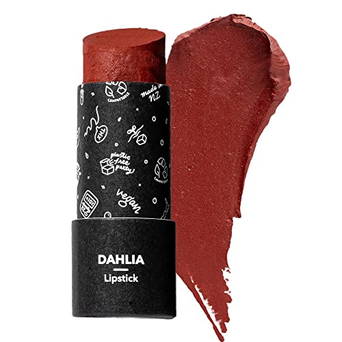 Ethique Dahlia Satin Matte Lipstick - Nourishing Terracotta Brown, Vegan, Cruelty-Free - 0.28 oz