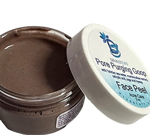 Diva Stuff Blackhead Mask - Deep Cleansing with Clay & Sage, Infused with Peppermint - 2oz