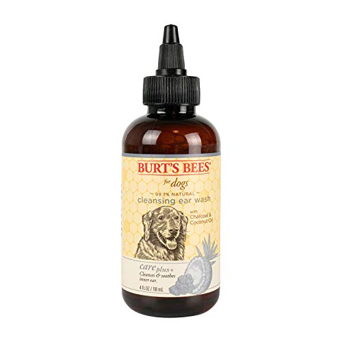 Burt's Bees Dog Ear Cleaner - Soothes & Cleans, Made with Charcoal & Coconut Oil - 4 Oz